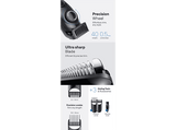 Barbero - Braun Series 3 BT3520, 2 peines para barba, 40 ajustes de longitud, Lámina ultra afilada, Negro