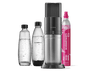 Máquina gasificadora de agua - SodaStream Duo Starter Pack, Conexión rápida de CO2 (Quick Connect), 2 Botellas, 3 niveles gasificación