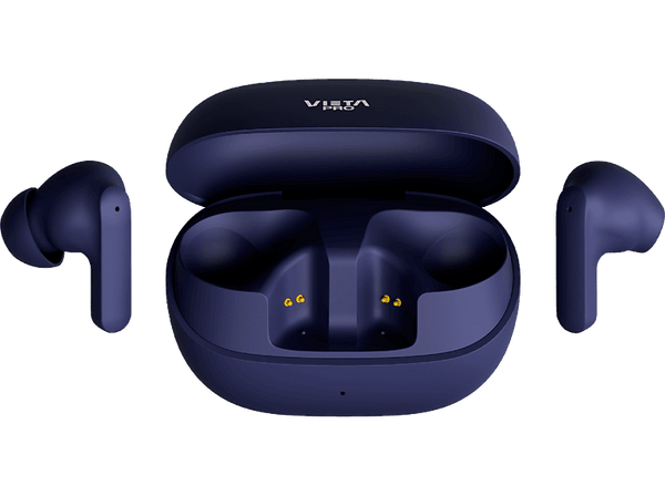 Auriculares True Wireless - Vieta Pro Dual 2, 33 h Autonomía, Intraurales, Bluetooth, USB-C, Micrófono, Azul