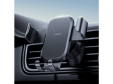 Soporte de móvil para coche - Baseus METAL AGE GRAVITY, Para rejilla de aire, Estable con reducción de ruido, Negro Cosmic