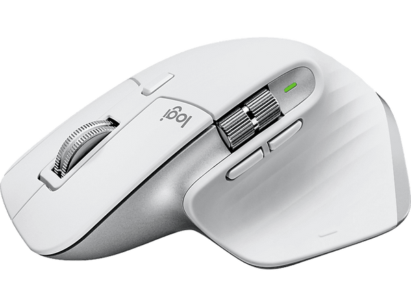 Ratón inalámbrico - Logitech MX Master 3S para Mac, Inalámbrico, 8000 ppp, Botones personalizables, 70 días de duración de batería, Blanco