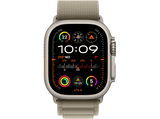 Apple Watch Ultra 2 (2023), GPS + Cellular, 49 mm, Caja de titanio, Gesto doble toque, Correa Alpine Loop en Talla M de color Verde oliva