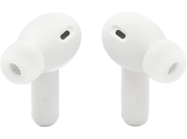Auriculares True Wireless - JBL Wave Beam 2, 40 h Autonomía, IP54, Cancelación de ruido, Ergonómico, Blanco