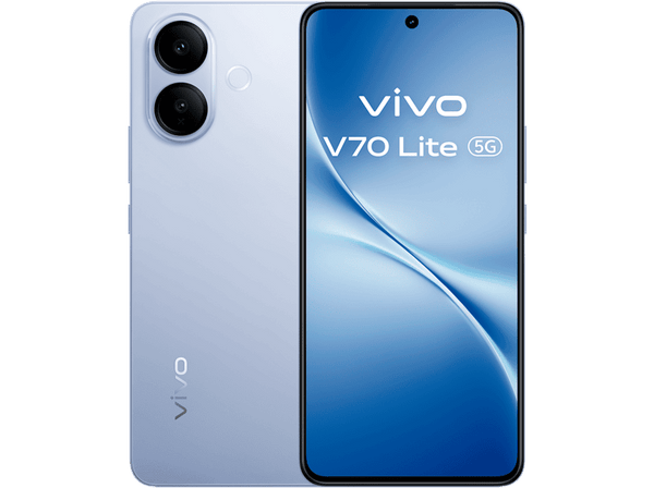 vivo V70 Lite, Titanium Blue, 128 GB, 6 GB RAM, 6.77 " FHD +, MediaTek Dimensity 7400 Turbo, 6500 mAh