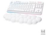 Teclado gaming - Logitech G G715 Tactile Aurora Collection, Bluetooth, Retroiluminación, Lightsync, Lightspeed, Interruptores lineales, PC/Mac, Blanco