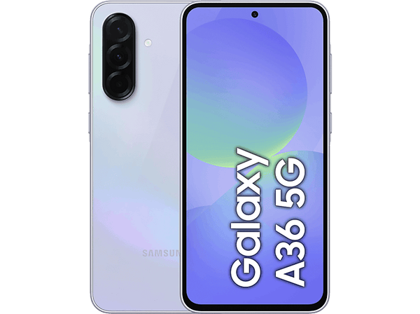 Móvil - Samsung Galaxy A36 5G, Lavanda, 256 GB, 8 GB RAM, 6.7"  FHD+ Super AMOLED, Qualcomm Snapdragon 6 Gen 3, 5000 mAh, Android 15