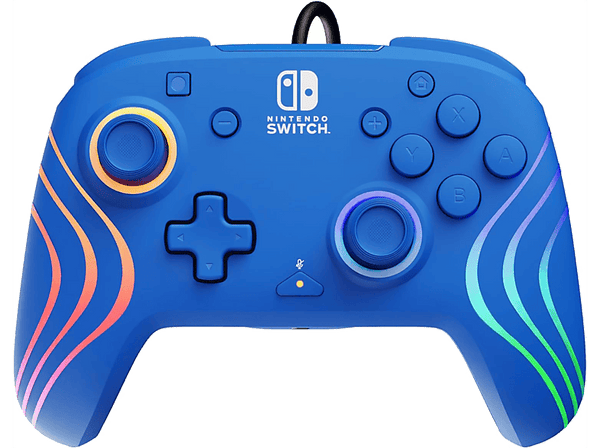 Mando - PDP Afterglow Wave Wired Controller, Para Nintendo Switch, Con cable, Azul