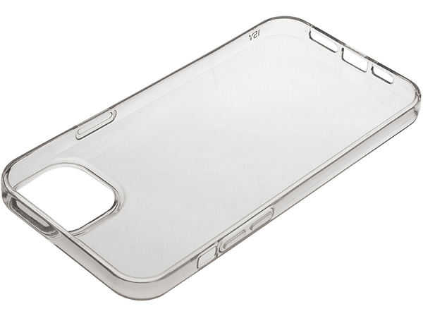 Funda - ISY Clear ISC 1035, Para iPhone 15, Termoplástico, Salpicaduras, Impactos, Transparente