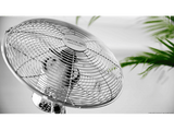 Ventilador de sobremesa - Cecotec EnergySilence 620 RetroDesk, 40 W, 4 aspas, 3 velocidades, Oscilación, Plata