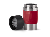 Taza térmica - Tefal N2160410, 0.3 l, Funda de silicona, Acero inoxidable, Rojo