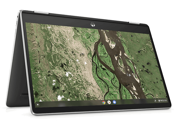 Convertible 2 en 1 - HP Chromebook x360 14b-cb0002ns, 14" Full HD, Intel® Pentium® Silver N6000, 8GB RAM, 128GB eMMC, Gráficos UHD, Google Chrome OS