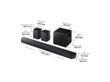 Barra de sonido - Samsung HW-Q930H/XC, Bluetooth, Inalámbrico, 580 Watt, Negro Titanio