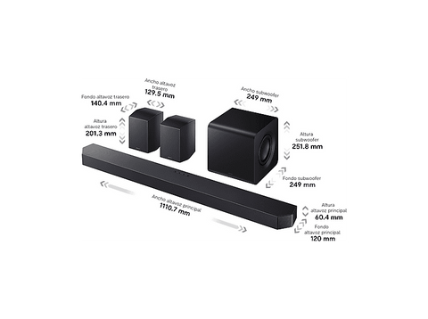 Barra de sonido - Samsung HW-Q930H/XC, Bluetooth, Inalámbrico, 580 Watt, Negro Titanio