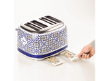 Tostadora - Ariete Capri, 1630W, 4 Ranuras, 4 Rebanadas, 6 Niveles de Tostado, Azul/Blanco