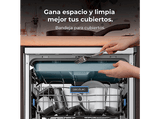 Lavavajillas - Cecotec Bolero Aguazero 6210 D, 15 cubiertos, 14 programas, 60 cm, Tercera bandeja, Pantalla FullColor XXL, Dual Zone Wash, White