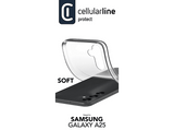 Funda - CellularLine SOFTGALA255GT, Para Samsung Galaxy A25 5G, Goma blanda, Trasera, Transparente