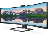 Monitor - Philips 499P9H, 48.8 Ultra Wide 5K, SuperWide 32:9, 5 ms, HDR400, LowBlue, USB-C, HDMI, Negro