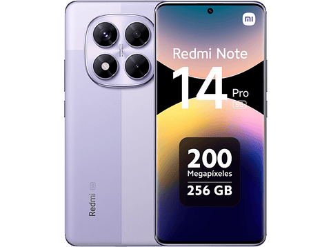 Móvil - Xiaomi Redmi Note 14 Pro 5G, Morado lavanda, 256 GB, 8 GB RAM, 6.67