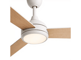 Ventilador de techo - Philips Velyx Aspas reversibles 132 cm, 56 W, 6 Velocidades, Silencioso, Luz blanca de cálida a fría, Blanco