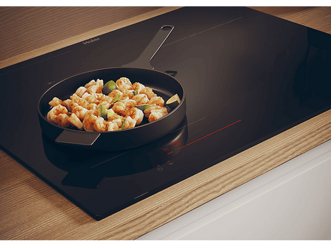 Placa Inducción - Haier Series 2 HAIFB53IRCS, 3 zonas, 1 Zona Flex , Zona grande de 29 cm, 65 cm, Wi-Fi & App, Negro