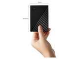 Disco duro externo 2 TB - Western Digital WD My Passport, Portátil, HDD, USB 3.2, Funciona con Chromebook, Negro