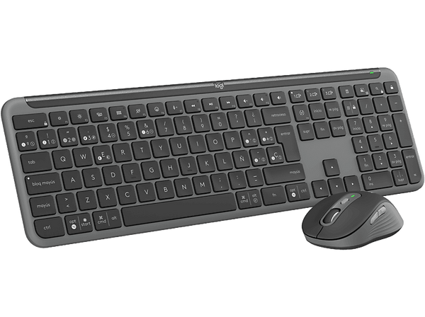 Pack Teclado + Ratón - Logitech MK950, Inalámbrico, Bluetooth/USB, Logi Bolt, Personalizable, Multidispositivo, Accesos directos, Windows/Mac, Negro