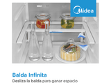 Frigorífico combi integrable - Midea MDRE554FGD01, Total NoFrost, 194 cm, 403 l, Metal Cooling, Fast Freezing, Blanco
