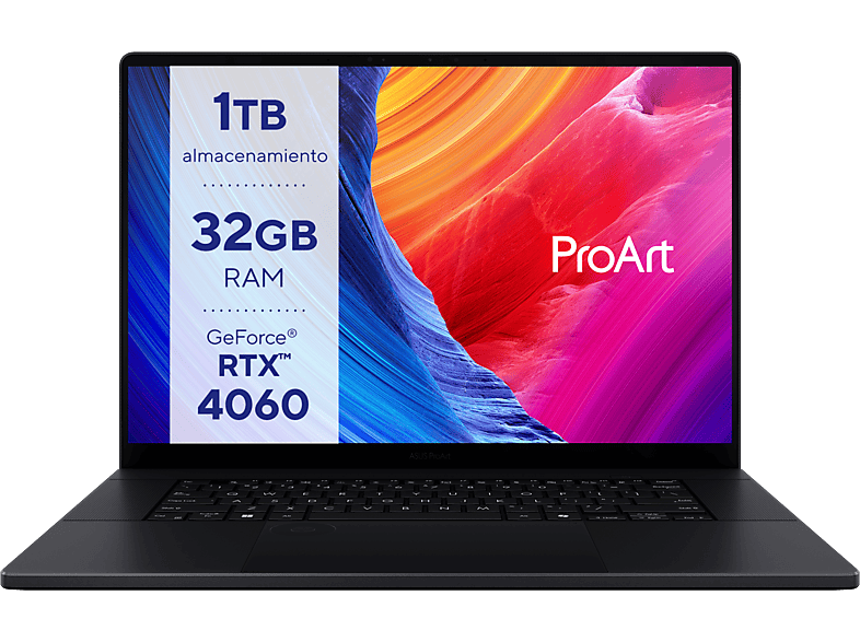 ASUS ProArt P16 H7606WV-ME042 16 WQUXGA AMD Ryzen AI 9 HX 370 32GB RAM 1TB SSD GeForce RTX™ 4060 Windows 11 Home