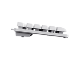 Teclado gaming - Trust GXT 833W, 1x USB, Cable, TKL compacto, Iluminación LED Multicolor, Anti-Ghosting, Blanco
