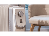 Radiador de aceite - Cecotec ReadyWarm 7000 Space 360º, 7 Elementos, 1500 W, 3 Niveles, Blanco
