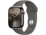 Apple Watch Series 10 (2024), GPS + Cellular, 42 mm, Gesto de doble toque, Caja de titanio Natural, Correa deportiva Gris piedra, Talla M/L