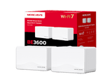 Sistema WiFi Mesh - Mercusys Halo H25BE (2-Pack), Wi-Fi 7, Para todo el hogar, x3 Puertos Gigabit, Hasta 460m², Tecnología MLO, +200 Dispositivos