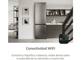 Frigorífico combi - Haier 2D HDW1620DNPK, 377L, Total No Frost, 200cm, Motor Inverter, Wi-Fi, Inox