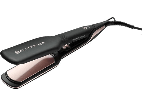 Plancha de pelo - Bellisima Creativy XL Ion, Cerámica, 150-230°C, Calentamiento rápido, Negro y rosa