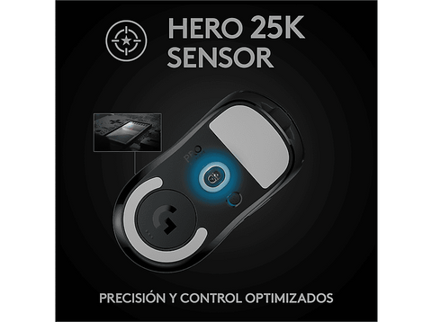 Auriculares gaming - Logitech G Pro X + Ratón gaming Pro X Superlight, Inalámbricos, Micrófono, Reducción de ruido, Hero 25K, Lightspeed, Negro