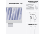 Apple iMac (2024) 24 Retina 4.5K, Chip M4, CPU de 8 núcleos, GPU de 8 núcleos, 16GB de RAM, 256 GB de SSD, Gigabit Ethernet, Plata