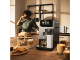 Cafetera superautomática - Cecotec Cremmaet Latte, 19 bar, 1300W, Depósito de leche 400ml, Depósito de agua 1.1L, Display táctil, Molinillo, Negro