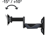 Soporte TV - Hama 220825, 10-26, Giratorio, 66 cm, VESA 100x100, Hasta 25 kg, Negro