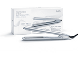 Plancha de pelo - BaByliss Hydro-Fusion, Sistema iónico dual, antiencrespamiento, 5 temperaturas, Placas de cerámica 25mm, ST573E, Azul