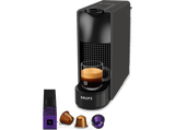 Cafetera de cápsulas - Nespresso® Krups Essenza Mini XN110, 19 bar, 0.6 l, 1260 W, Calentamiento rápido, Apagado automático, Negro mate