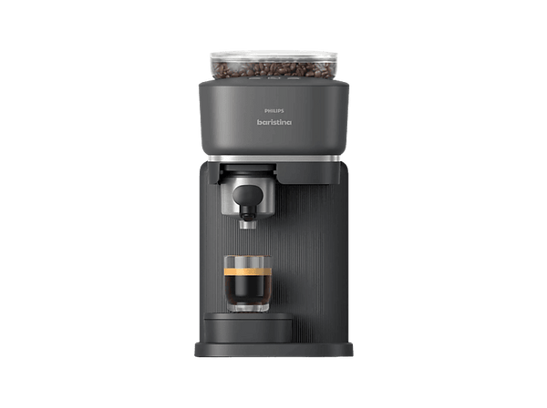 Cafetera express - Philips Baristina BAR300/60, Molinillo cerámico, 16 bares, Café en grano, 4 programas, 1550 W, 1,2 L, 30s, IA, 72 dB, 3 años, Negro
