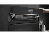 Horno a vapor - Siemens HS736G3B1, Multifunción, Limpieza Hidrolítica, 71 l, Cocción 100 % vapor Plus, App Home Connect, 60 cm, Negro