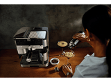 Cafetera express - Ninja Luxe Café Premier ES601EU, 9 bar, 1650W, 2 Tazas, Capacidad del depósito 2L, Capacidad de café en grano 250g, Plata