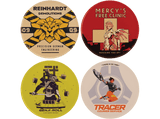 Posavasos - FaNaTtik Overwatch. Set of Four Printed Metal Coasters