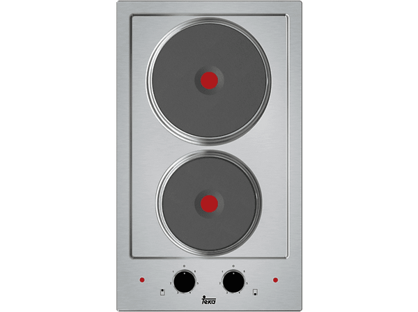 Placa modular - Teka EFX 30.1 2P, Eléctrica, 2 zonas, Zona grande 18 cm, 30 cm, Acero inoxidable