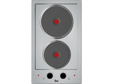 Placa modular - Teka EFX 30.1 2P, Eléctrica, 2 zonas, Zona grande 18 cm, 30 cm, Acero inoxidable
