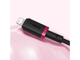 Cable USB - Baseus Dura, Lightning - USB, 100 cm, 2.4A, Carga rápida, Rojo y Negro