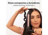 Rizador - Cecotec Surfcare MultiWaves Elite, 5 cabezales, Temperatura regulable, Codo de 90º, Guante térmico y estuche, Negro