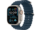 Apple Watch Ultra 2 (2023), GPS + Cellular, 49 mm, Caja de titanio, Gesto doble toque, Correa Ocean Band de color Azul