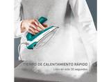 Plancha de vapor Rowenta First Class, Plancha de viaje, Doble voltaje 120-240 V, Vapor vertical, Golpe de vapor 45 g/min, Calentamiento rápido, Verde